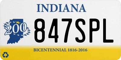 IN license plate 847SPL