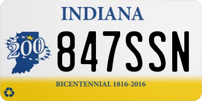 IN license plate 847SSN