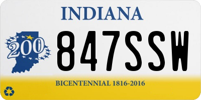 IN license plate 847SSW