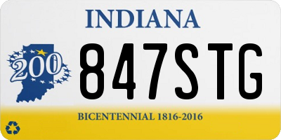 IN license plate 847STG