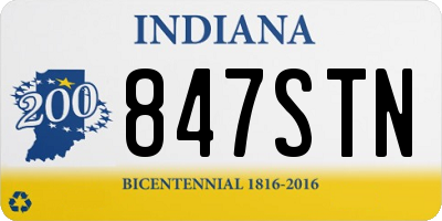IN license plate 847STN