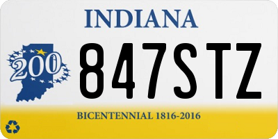 IN license plate 847STZ