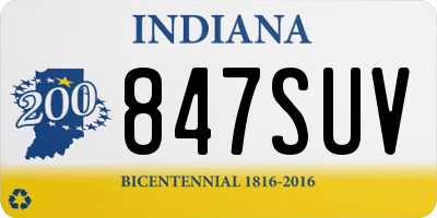 IN license plate 847SUV