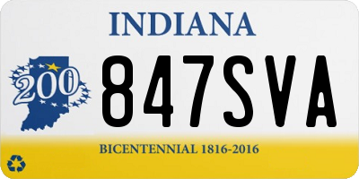 IN license plate 847SVA