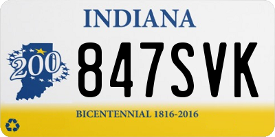 IN license plate 847SVK