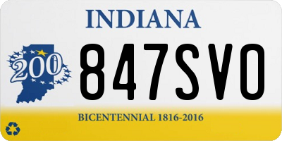 IN license plate 847SVO