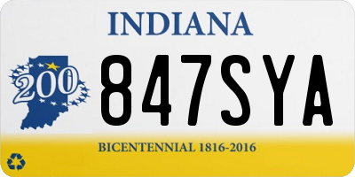 IN license plate 847SYA