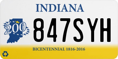 IN license plate 847SYH