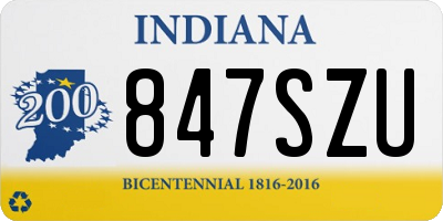 IN license plate 847SZU