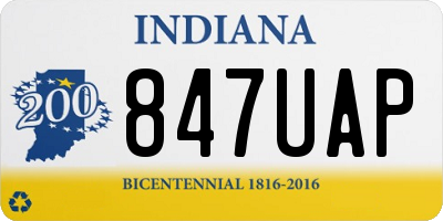 IN license plate 847UAP