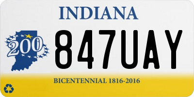 IN license plate 847UAY