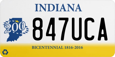 IN license plate 847UCA