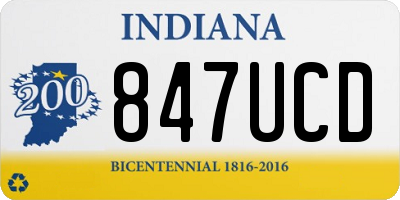 IN license plate 847UCD