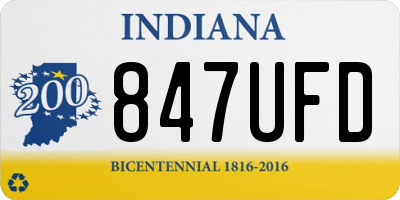 IN license plate 847UFD