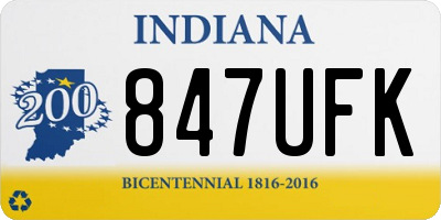 IN license plate 847UFK