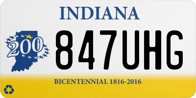 IN license plate 847UHG