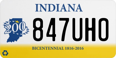 IN license plate 847UHO
