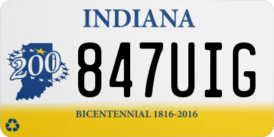 IN license plate 847UIG