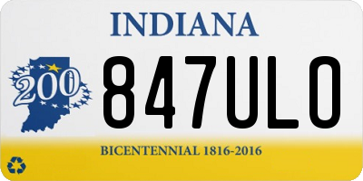 IN license plate 847ULO