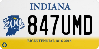 IN license plate 847UMD