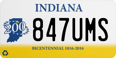 IN license plate 847UMS