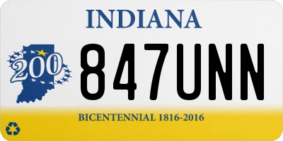 IN license plate 847UNN