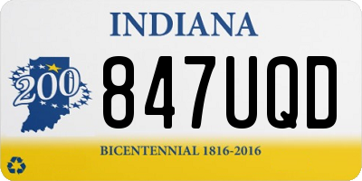 IN license plate 847UQD