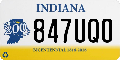 IN license plate 847UQO