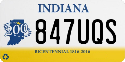 IN license plate 847UQS