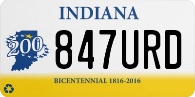 IN license plate 847URD