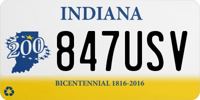 IN license plate 847USV