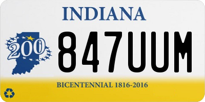 IN license plate 847UUM