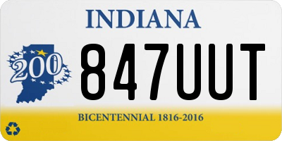 IN license plate 847UUT