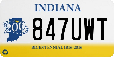 IN license plate 847UWT