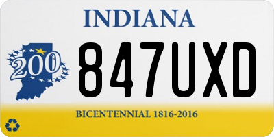 IN license plate 847UXD
