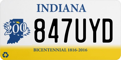 IN license plate 847UYD