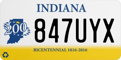 IN license plate 847UYX