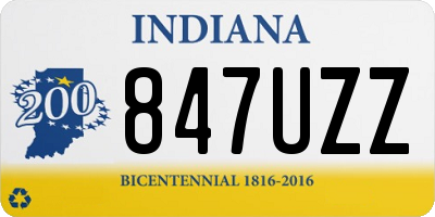 IN license plate 847UZZ