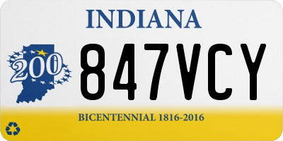 IN license plate 847VCY