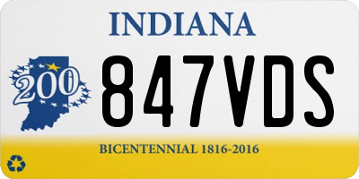 IN license plate 847VDS