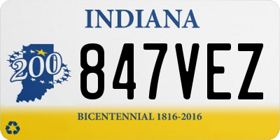 IN license plate 847VEZ