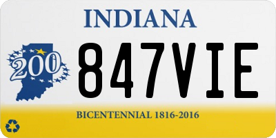 IN license plate 847VIE
