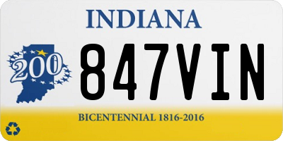 IN license plate 847VIN