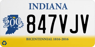 IN license plate 847VJV