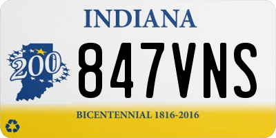 IN license plate 847VNS