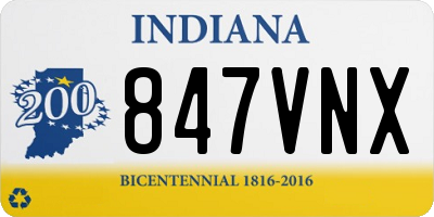 IN license plate 847VNX