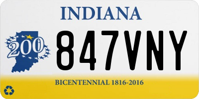 IN license plate 847VNY