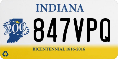 IN license plate 847VPQ