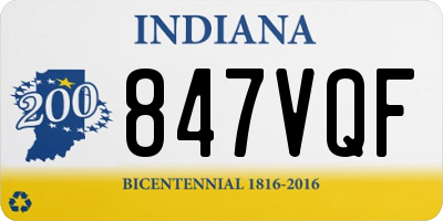 IN license plate 847VQF