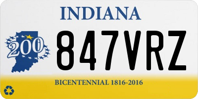 IN license plate 847VRZ